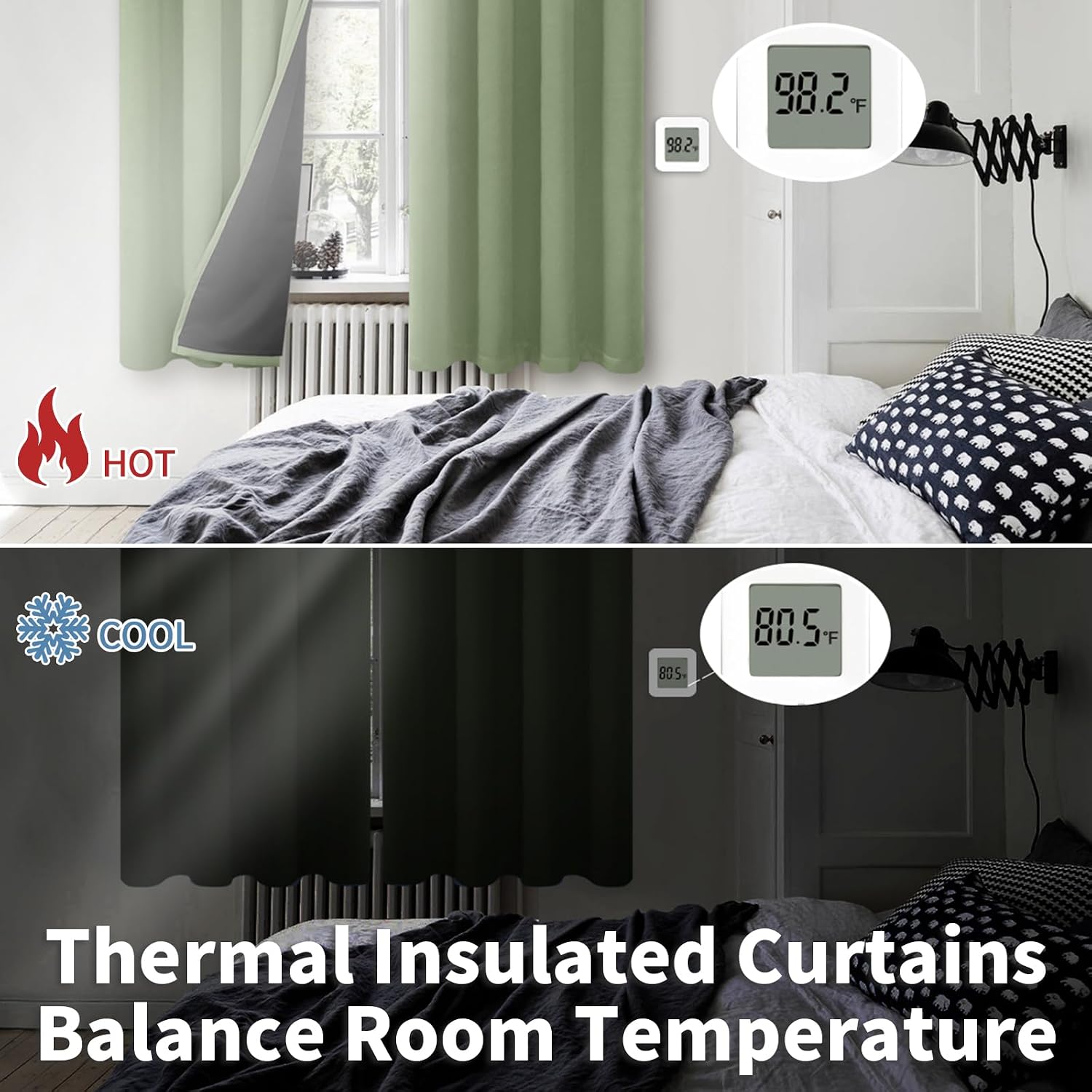 BGment Blackout Curtains 95 Inches Long 2 Panels Set for Living Room, Thermal Insulated 100% Light Blocking Curtains&Drapes, Grommet Soundp…
