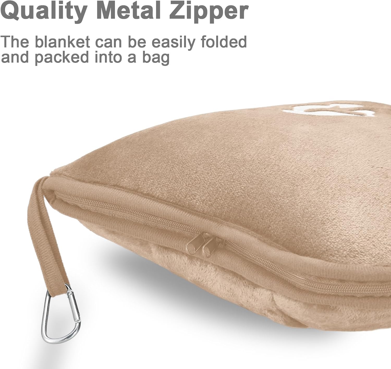 JungleStar Travel Blanket and Pillow Compact, Soft 2 in 1 Airplane Blanket with Soft Bag Pillowcase, Hand Luggage Sleeve and Backpack Clip (…