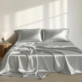 Madisonpark Madison Park Satin Sheets Twin Size, Luxurious Silky Bed Sheets, Elastic 14" Pocket fits up to 16" Mattress, Wrinkle-Free, Soft…
