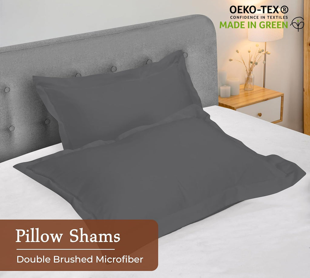 Royalelinens Royale Linens Pillow Shams 2 Pack Standard Size 20x26 Inch- Brushed 1800 Microfiber - Bed Pillow Shams, Wrinkle Resistant Supe…