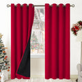 BGment Christmas 100% Blackout Curtains Thermal Insulated with Liner for Living Room Decoration - Grommet Double Layer Energy Saving Bedroo…