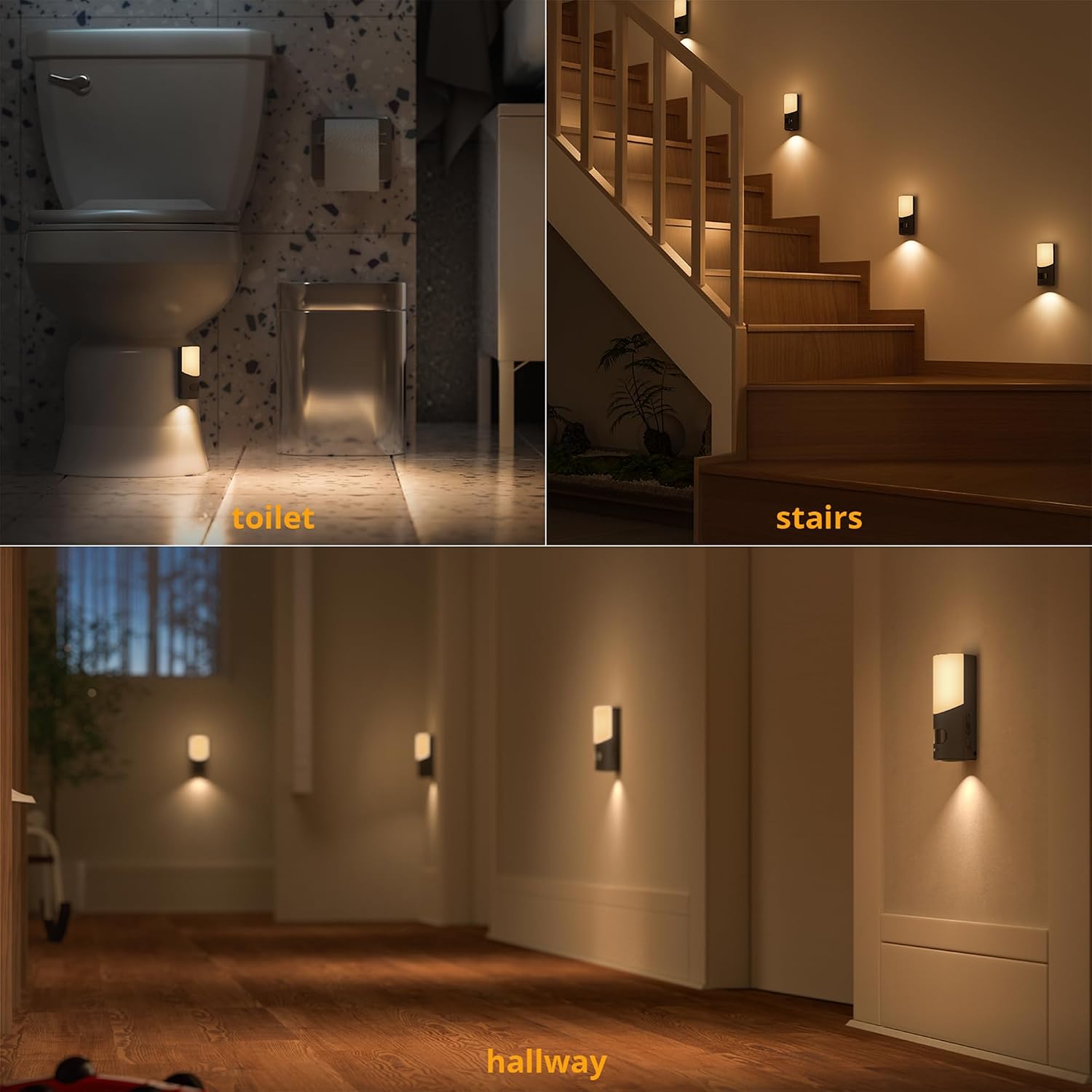 Lyridz Motion Sensor Wall Sconce (2 Pack), Up & Down Dual Beam Night Light, 270-Day Battery Life, Wireless Magnetic Stick-on Hallway…