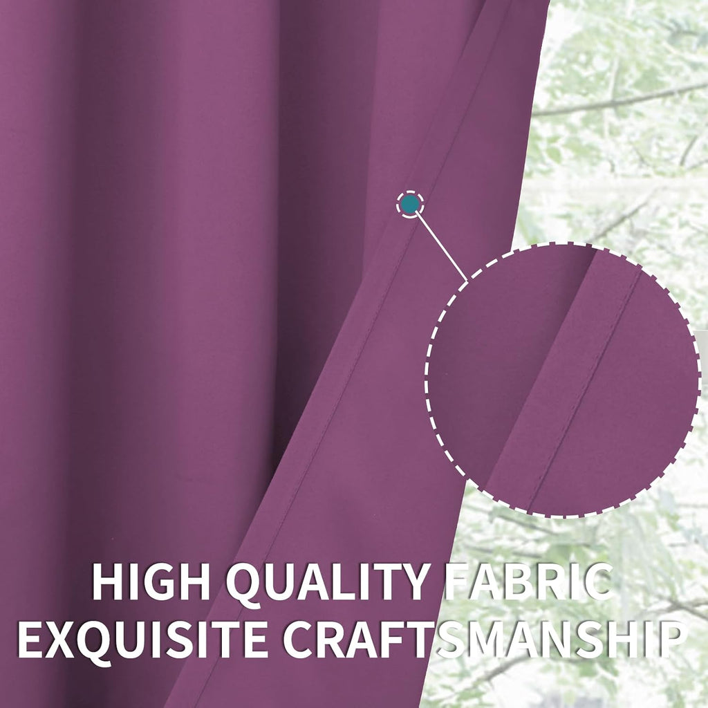 BGment Room Darkening Curtains 72 Inches Long - Grommet Thermal Insulated Drapes Window Treatment Curtains for Bedroom, 2 Panels, 42 x 72 I…