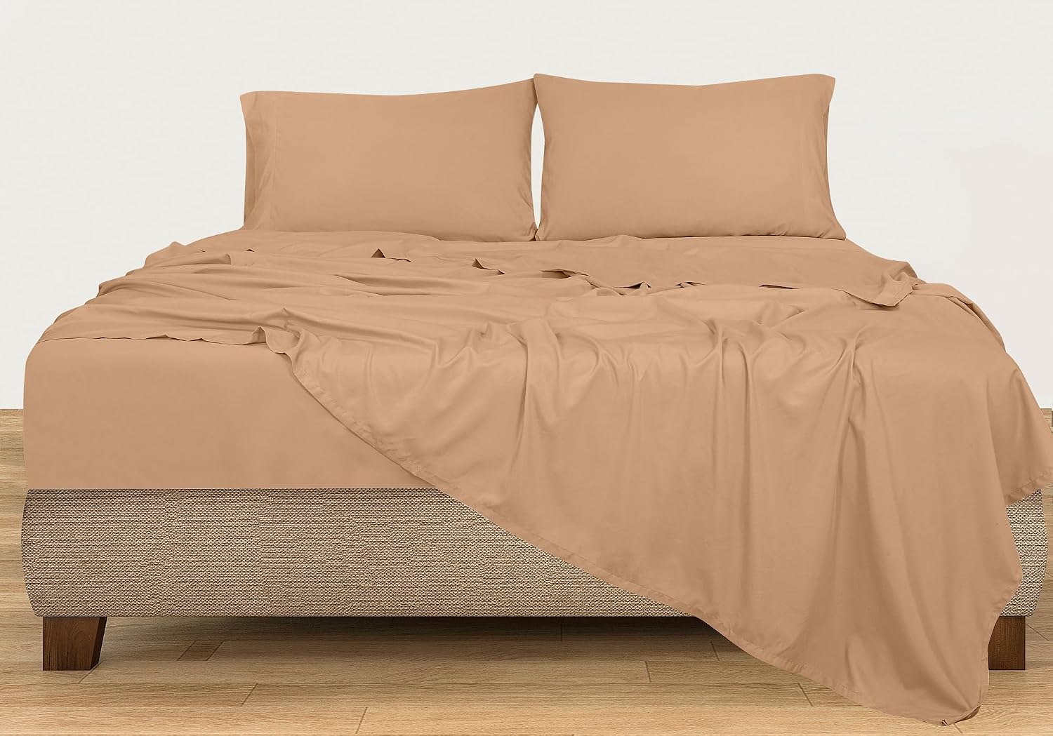 Royalelinens ROYALE LINENS 300 Thread Count 100% Long Staple Combed Cotton Sheet Set - 4 Piece King Bed Sheets - 1 Fitted, 1 Flat & 2 Pillo…