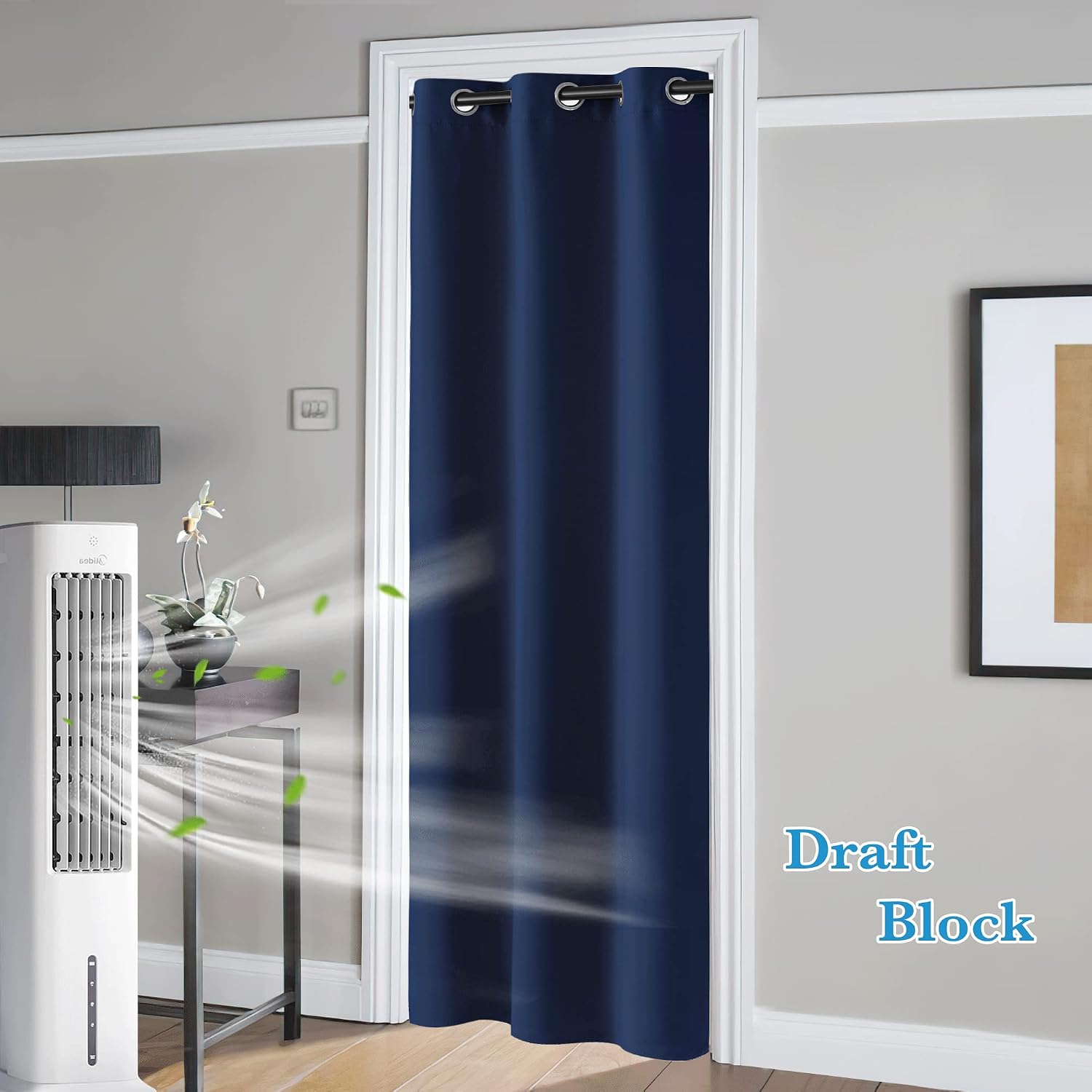 Rybhome RYB HOME Blackout Curtains Thermal Insulating Privacy Temporary Door Curtains for Bedroom Closet Doorway Accordion Door Interior Li…