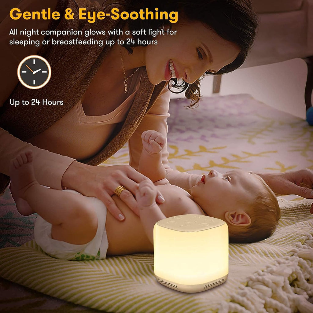 VanSmaGo White Noise Sound Machine Baby for Sleeping with Night Light – 34 Soothing Sounds, Rechargeable White Noise Machine for Baby…