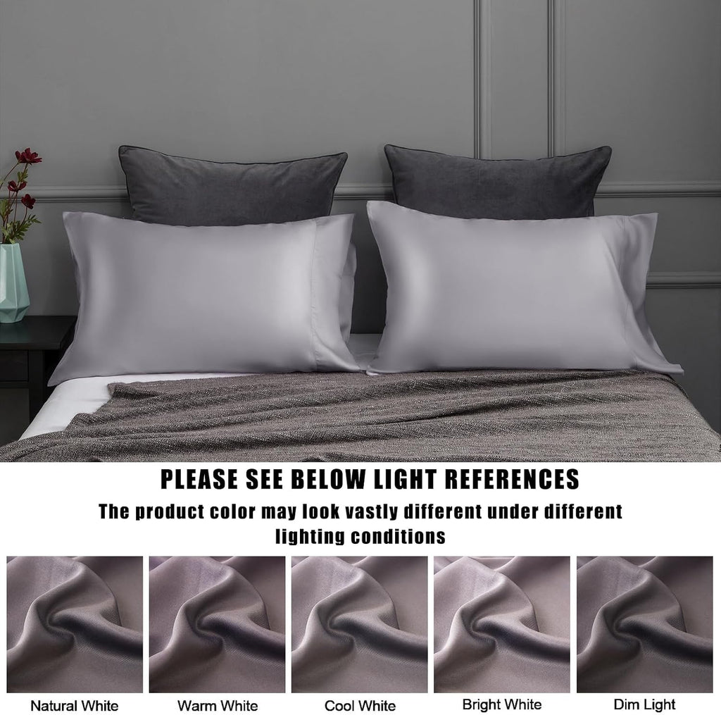 TELUS Pillow Cases King Size 2 Pack, Bamboo Rayon Cooling Pillowcases with Envelope Closure, Cool Breathable Pillow Case for Hot Sleepers…
