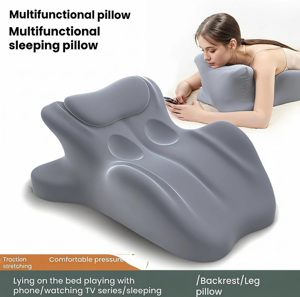 Ergonomic Prone Pillow for Stomach Lying, Multi-Angle Face Down Pillow for Reading in Bed & Phone Use, Breathable Comfortable Support…