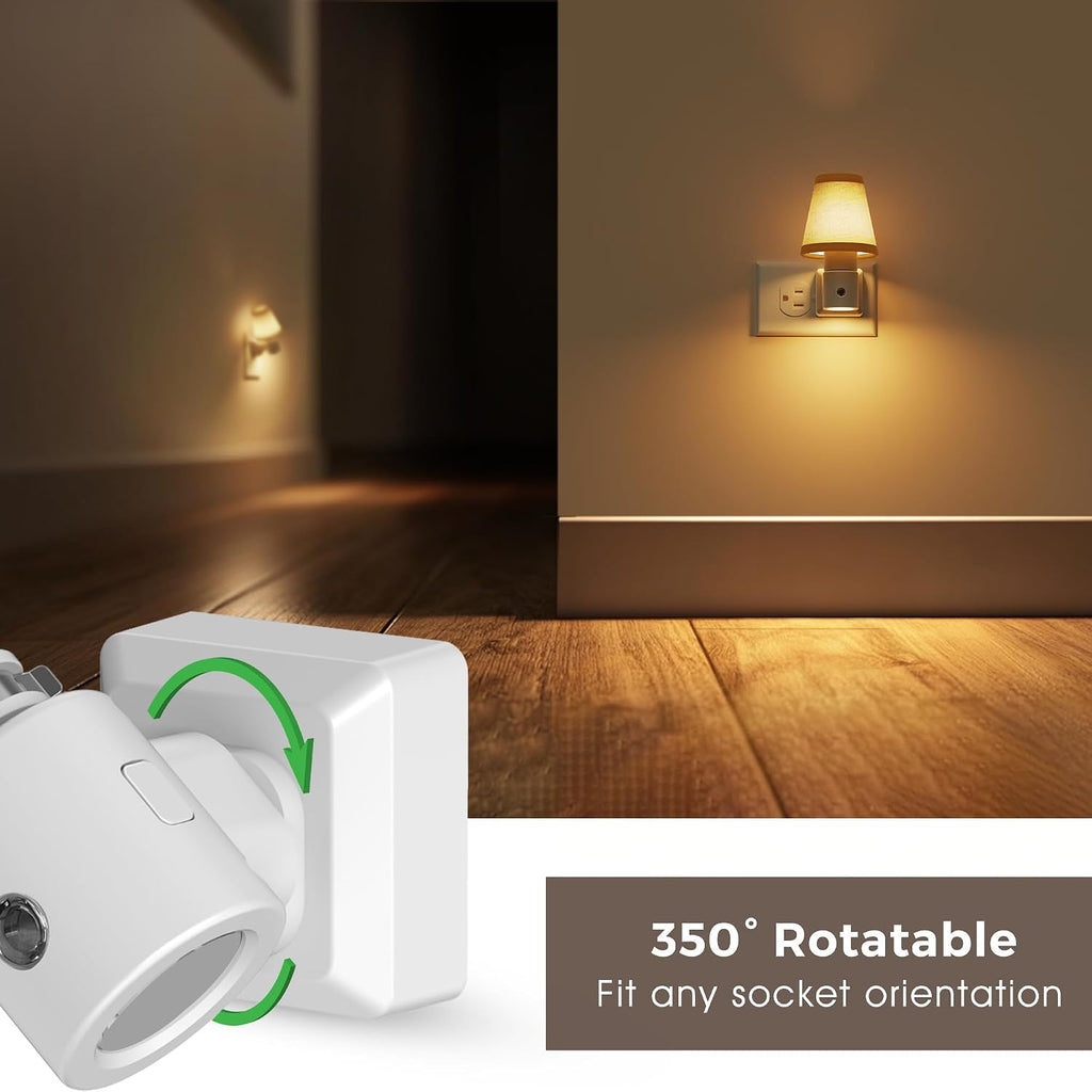 L LOHAS LED Night Lights Plug into Wall, Plug in Night Light Dimmable, Soft Warm Nightlight with Light Sensor, Rotatable Base, Vintage…