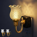 DORESshop LED Night Light, Spot Flower Night Lights Plug into Wall, 0-100LM Dimmable Nightlight, Dusk to Dawn Sensor, 3000K Soft White…