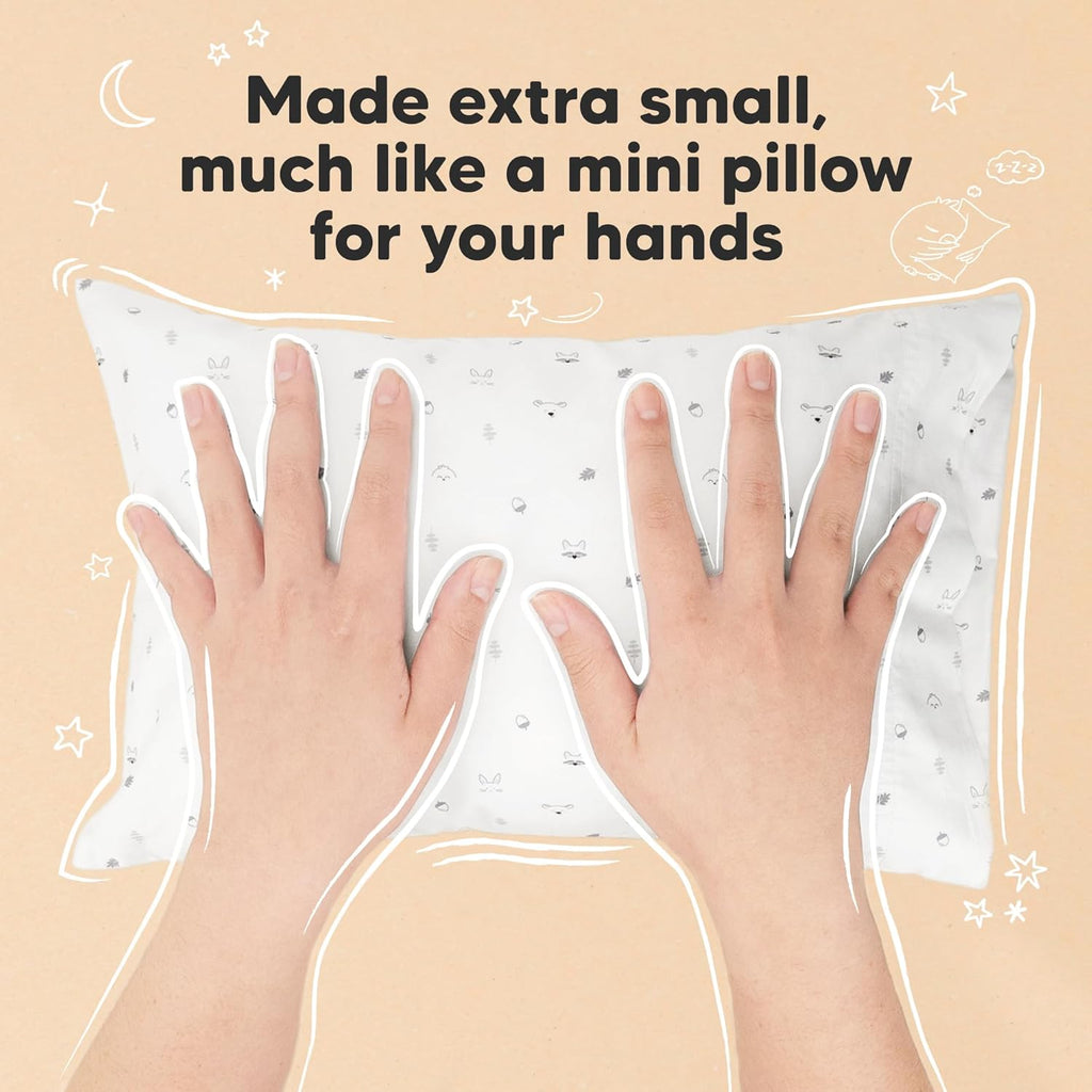 Mini Toddler Pillow with Pillowcase - 9x13 My Little Dreamy Travel Kids Pillow for Sleeping, Toddler Bed, Small, Tiny, Organic Cotton…