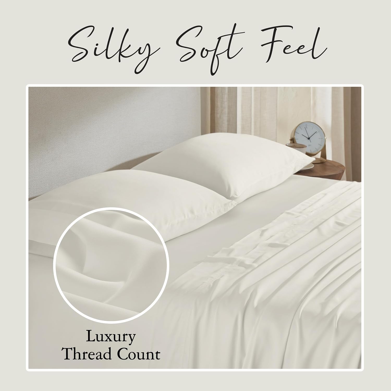 KARISSA MAE 6 Piece Pure Viscose from Bamboo King Size Sheet Set | 100% FSC Certified | Luxuriously Soft | Cooling | 18" Deep Pocket…