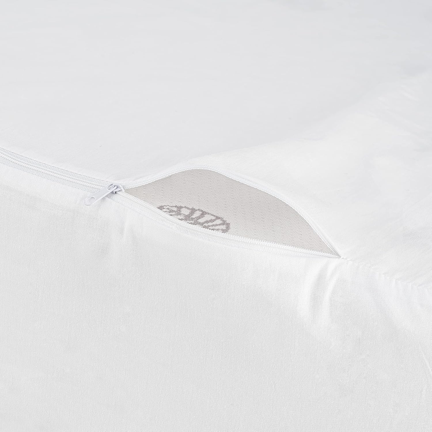 CirclesHome Wedge Pillow Cover 100% Cotton, Zippered Wedge Pillow Case Protector, Soft, Hypoallergenic & Breathable -White, (25Wx26Lx7.5) 7…