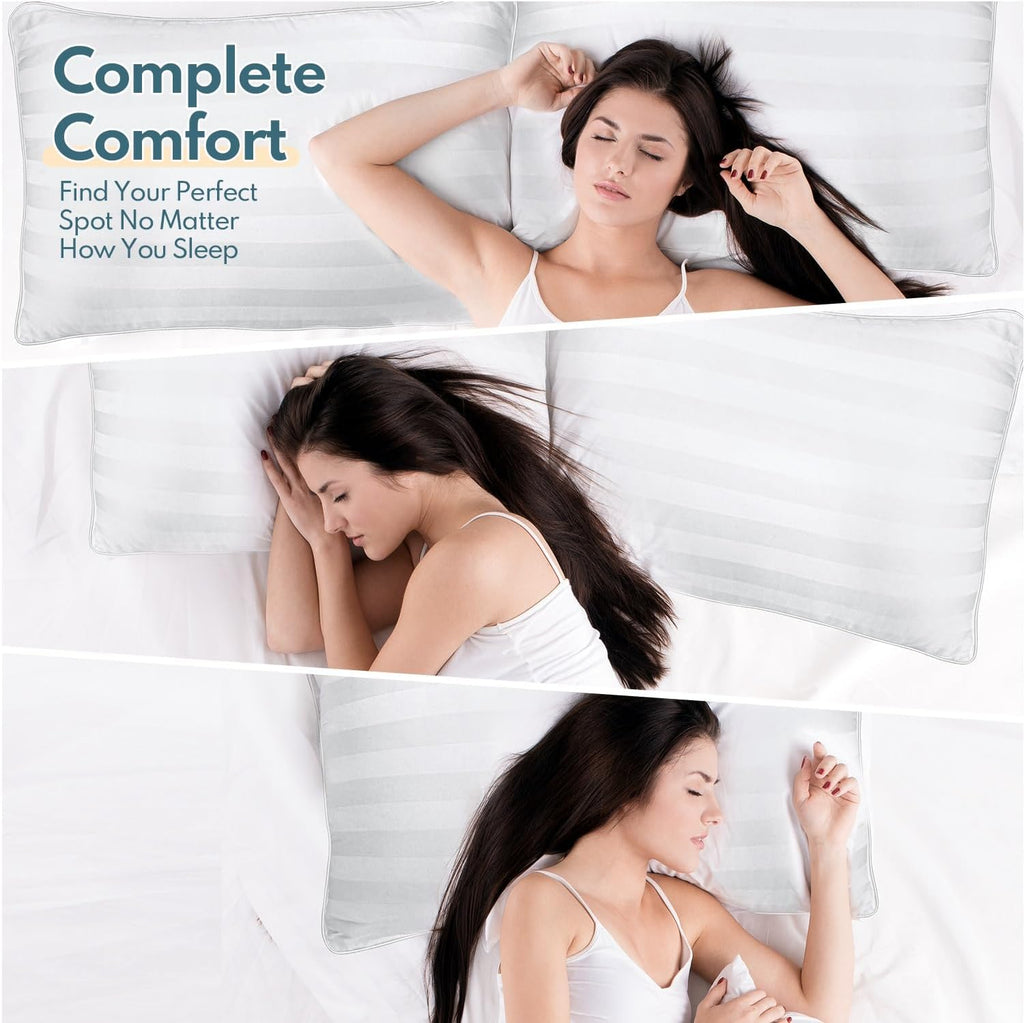King Size Bed Pillows Set of 2 - Breathable Premium Down Alternative Pillows for Side, Back, and Stomach Sleepers Hotel Quality Fluffy…