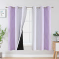 Estelartextiler Estelar Textiler Lilac and Greyish White Blackout Curtains & Drapes for Bedroom, Thermal Insulated Ombre Blackout Drapes, R…