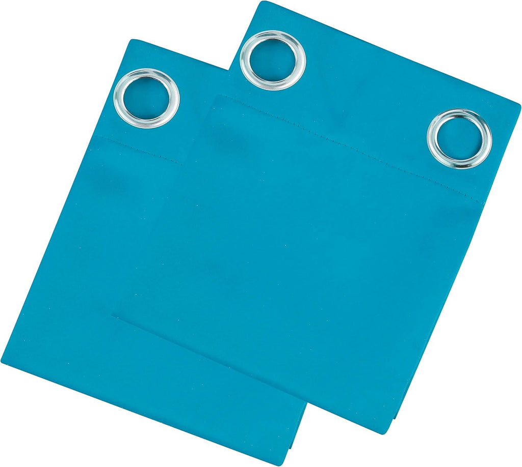 Lemomo Teal Thermal Blackout Curtains/42 x 95 Inch/Set of 2 Panels Room Darkening Curtains for Bedroom 95 Inch silver