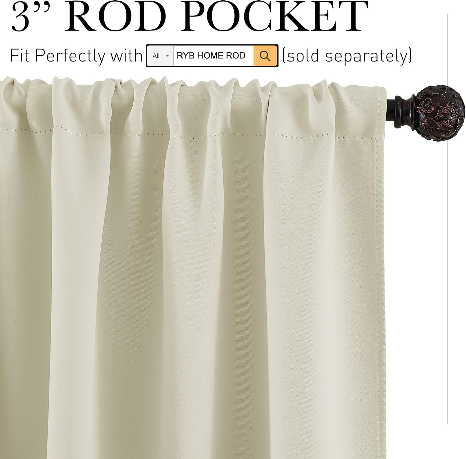 Rybhome RYB HOME RV Curtains for Camper Windows, Mini Small Thermal Insulated Sunlight Heat Blocking Blocking Privacy Portable Curtains for…