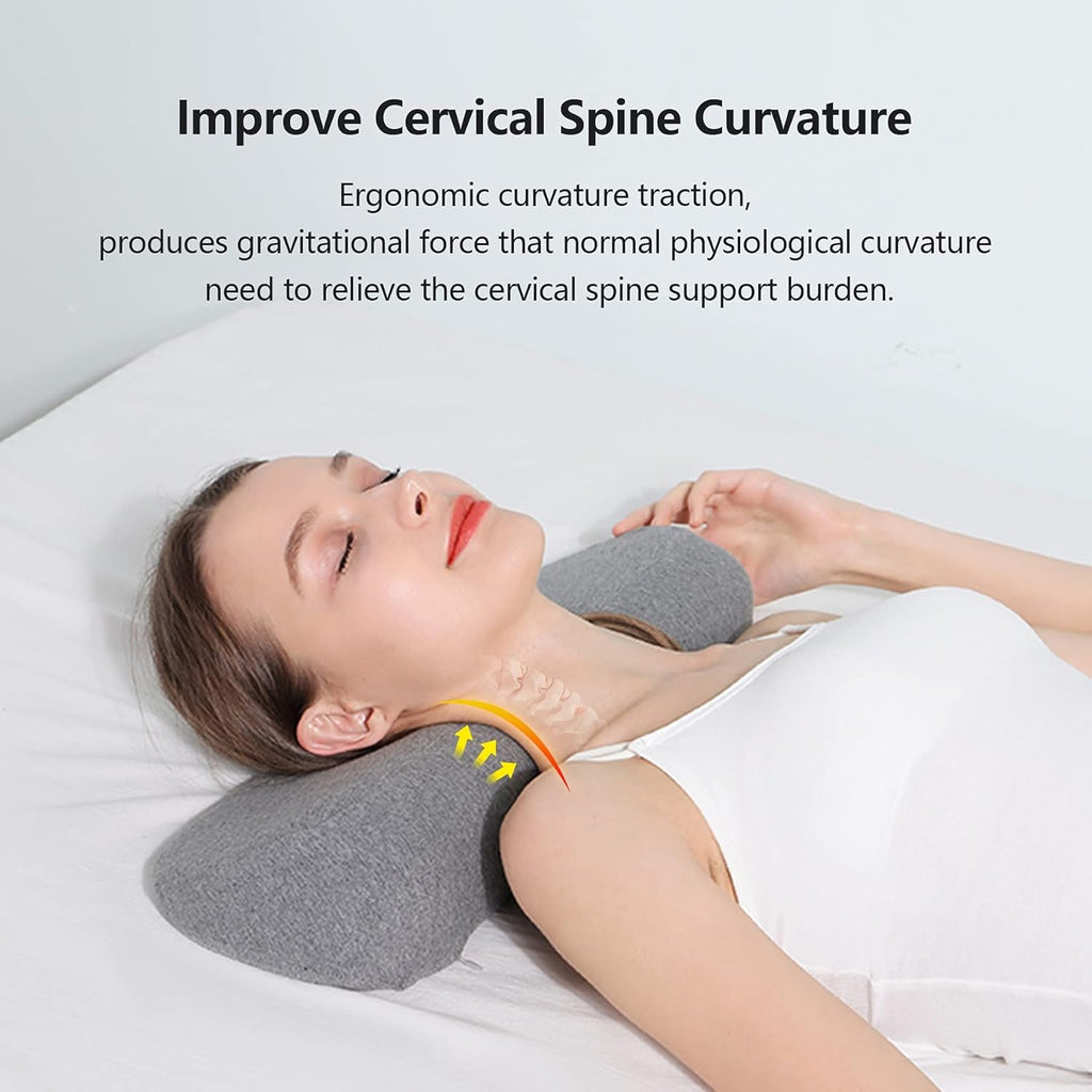 Cozyth Cervical Neck Pillows for Sleeping, Memory Foam Neck Bolster Support Pillow and Shoulder Relaxer for Stiff, Neck Support Pillow…