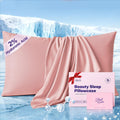 Rifens Instant Chill Cooling Pillowcase for Hot Sleepers, 2% HA Infused Pillowcase Hydrates Skin & Hair, Reduces Wrinkles & Frizz, Softer T…