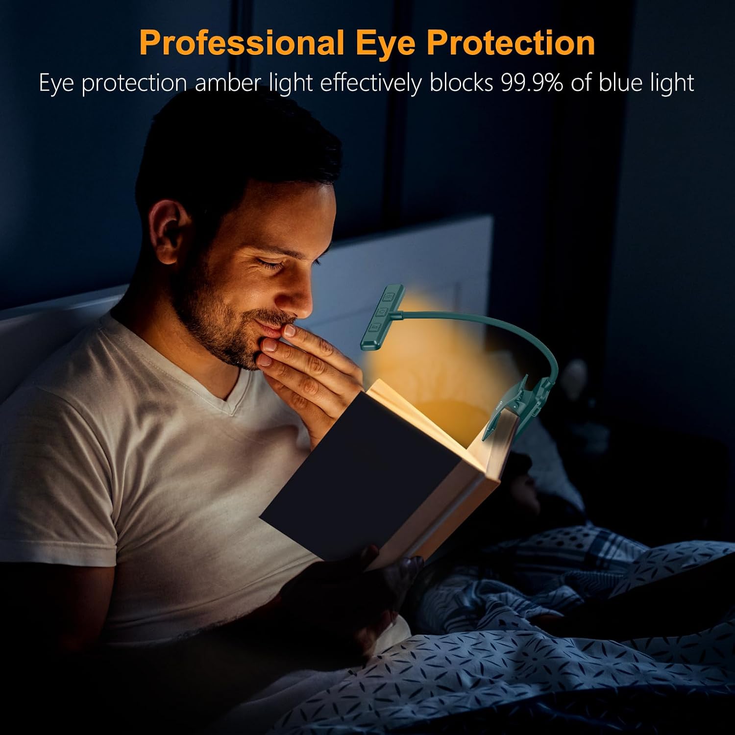 Gritin 19 LED Rechargeable Book Light for Reading in Bed with Memory Function- Eye Caring 3 Color Temperatures, Stepless Dimming…