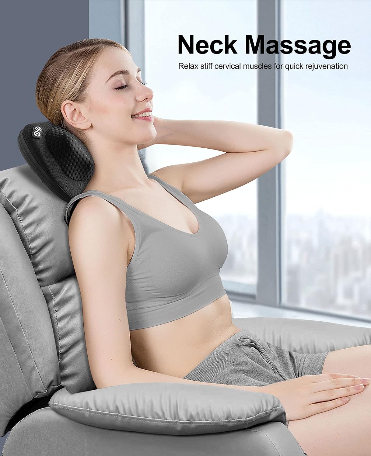 VIKTOR JURGEN Back Massager Neck Massager with Heat, Massage Pillow Gifts for Mothers Day & Fathers Day, Electric Shiatsu Shoulder…