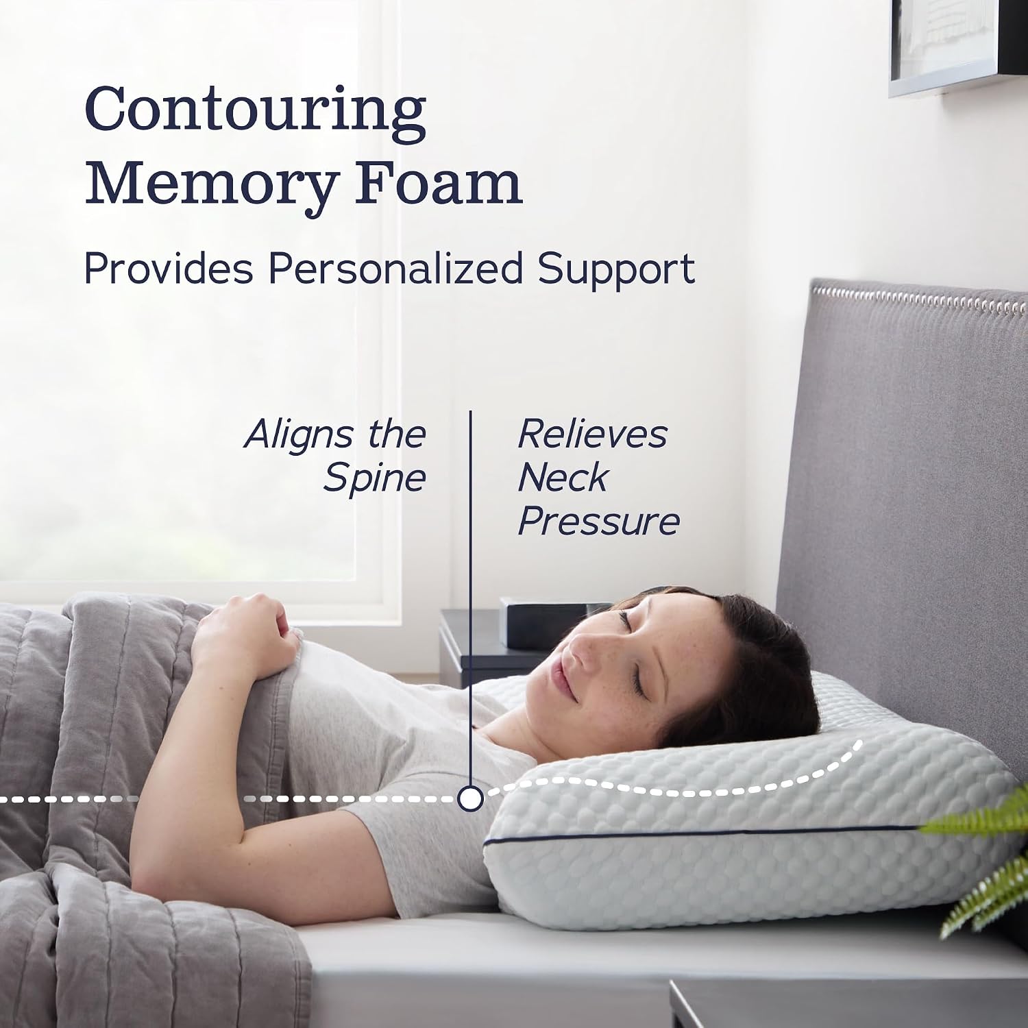 WEEKENDER Gel Memory Foam Pillow - King Size - 4-Pack - Medium Firm Feel - Neck and Shoulder Support - Side & Back Sleepers - Home…