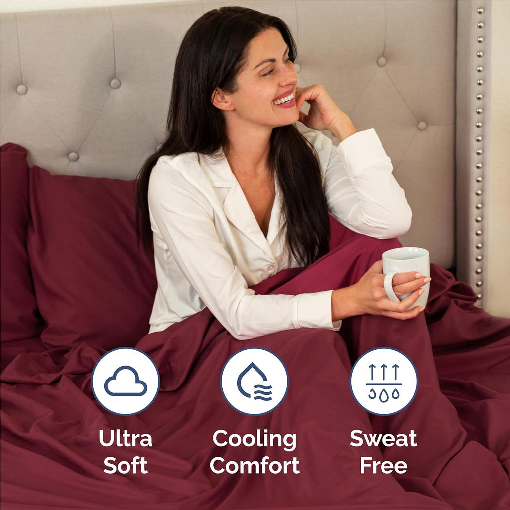 King Size 4 Piece Sheet Set - Comfy Breathable & Cooling Sheets - Hotel Luxury Bed Sheets for Women & Men - Deep Pockets, Easy-Fit, Extra…