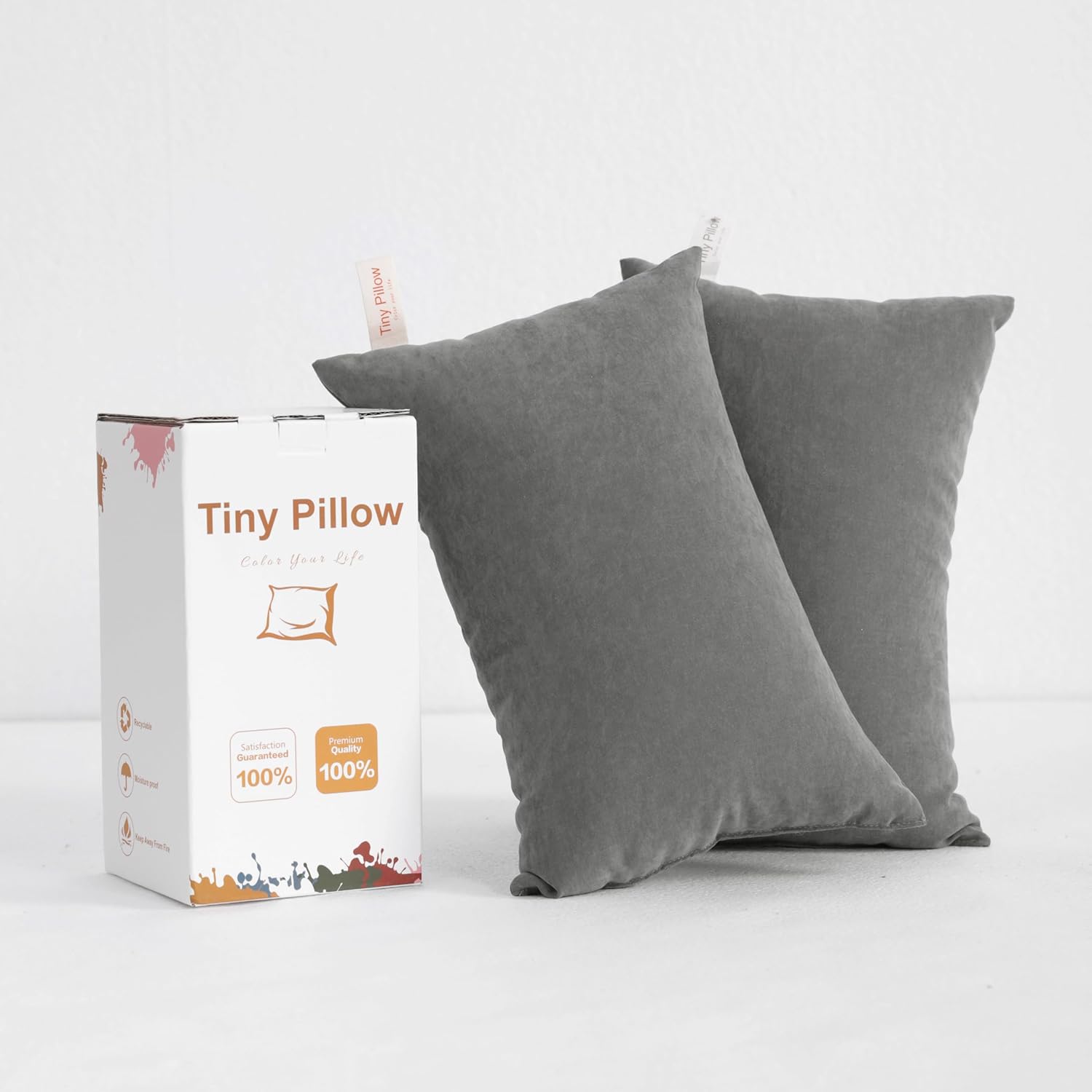BEDSUM Tiny Pillows, 11x7 Mini Microfiber Small Pillow for Neck and Lumbar Support - Machine Washable Cushion for Office Desk…