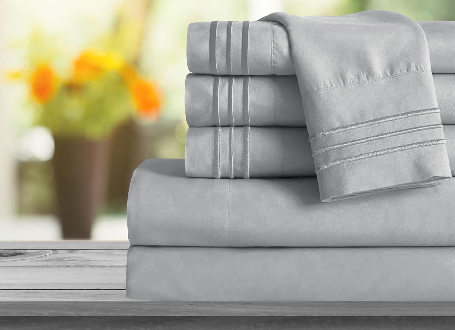MocassiLuxuryBedding Mocassi King Sheet Set - Luxury Hotel 1800 Premier Bedding Sheets & Pillowcases - Ultra Soft Breathable & Cooling Bed…