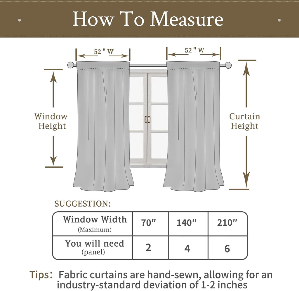 Lamit Velvet Curtains 102 Inch for Living Room, Thick Thermal Insulated Drapes Room Darkening Country Decor Back Tab and Rod Pocket Panels…