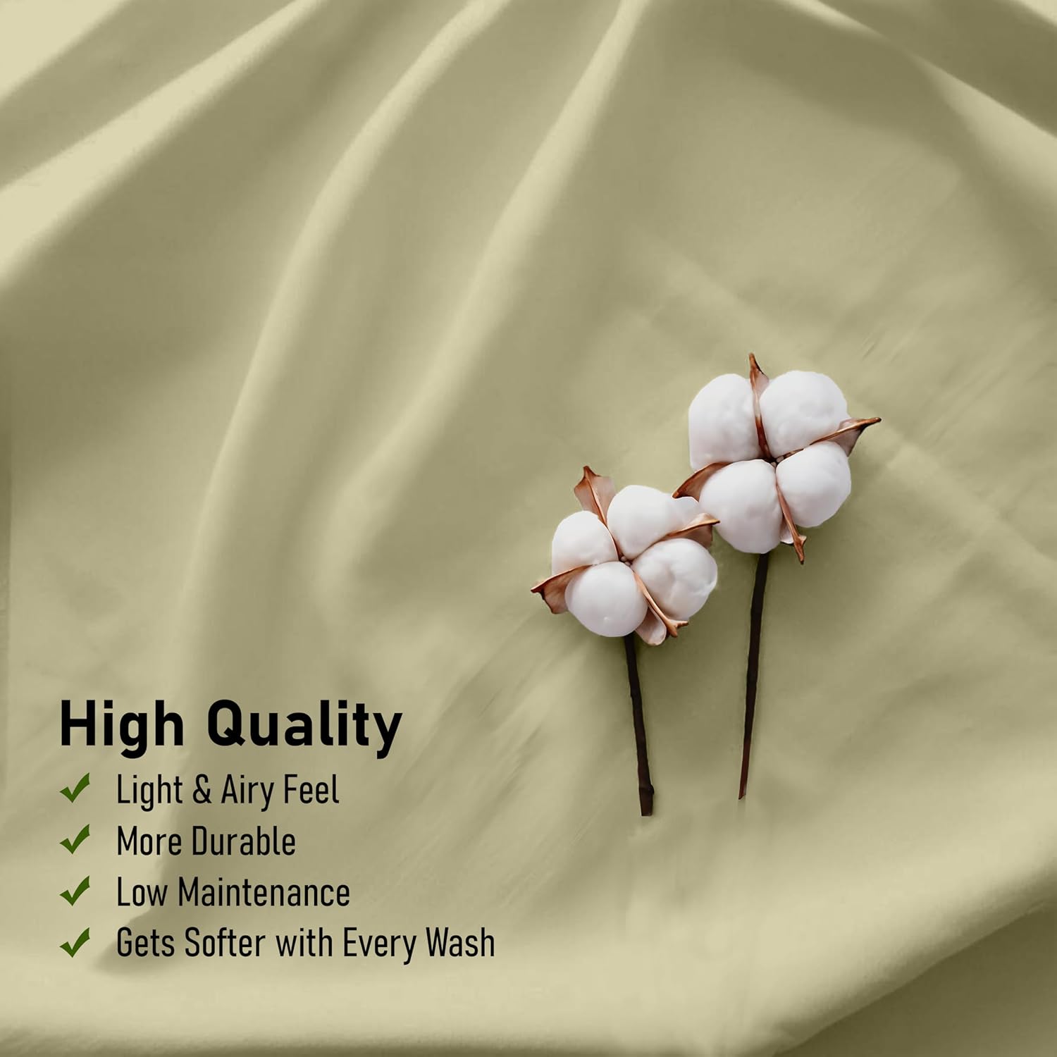 Ruvanti 100% Cotton Percale Sheets California King Size – Crisp Cooling Bed Sheets for Hot Sleepers, Deep Pocket 14”, Soft Breathable & Dur…
