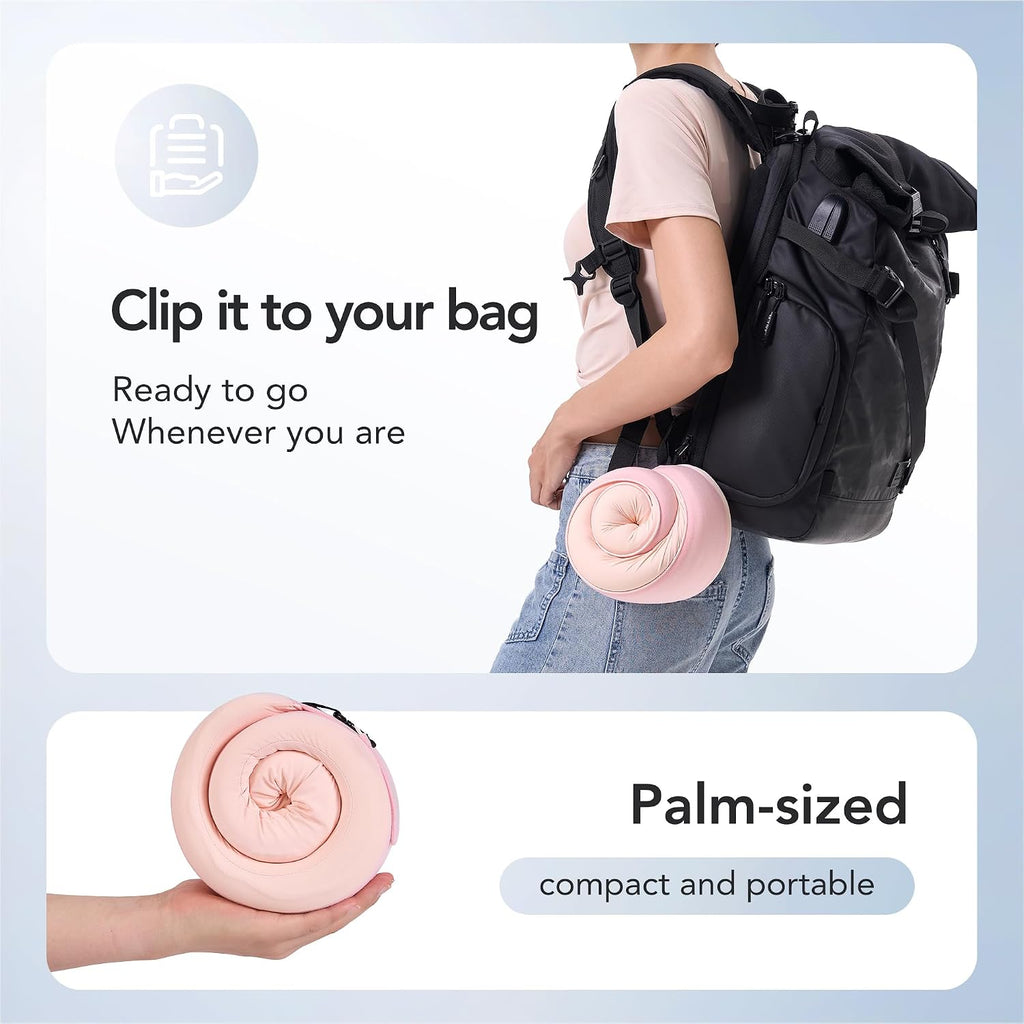 KPNEOL Travel Pillow, 100% Pure Memory Foam Travel Neck Pillow Airplane Neck Support Ergonomic Design for Traveling Suitable for…