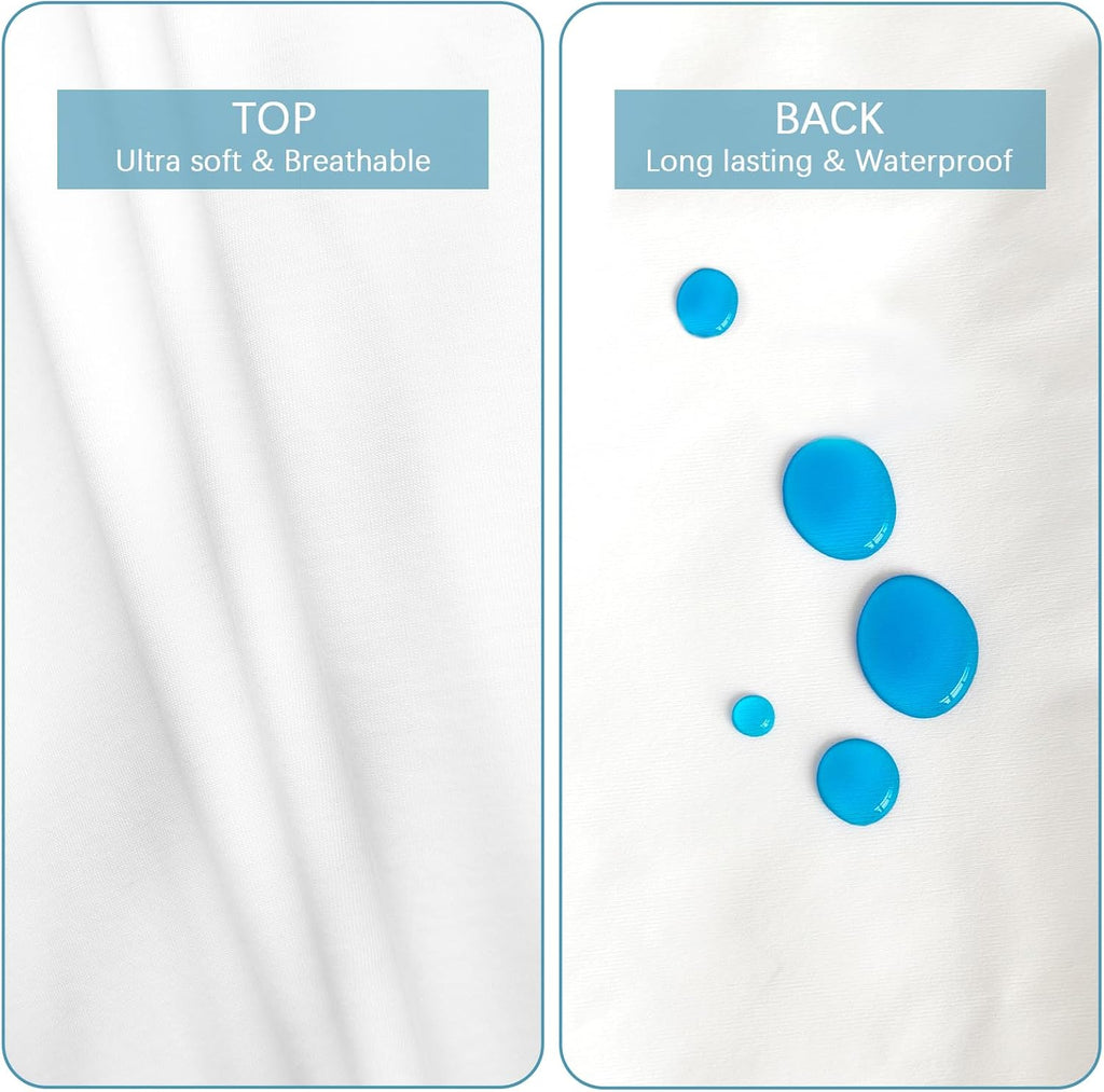 Bilobanbabybedding Body Pillow Protector Waterproof 2 Pack Body Pillow Cover with Zipper 21"x 55" Body Pillow Case White Pillowcase Encasem…