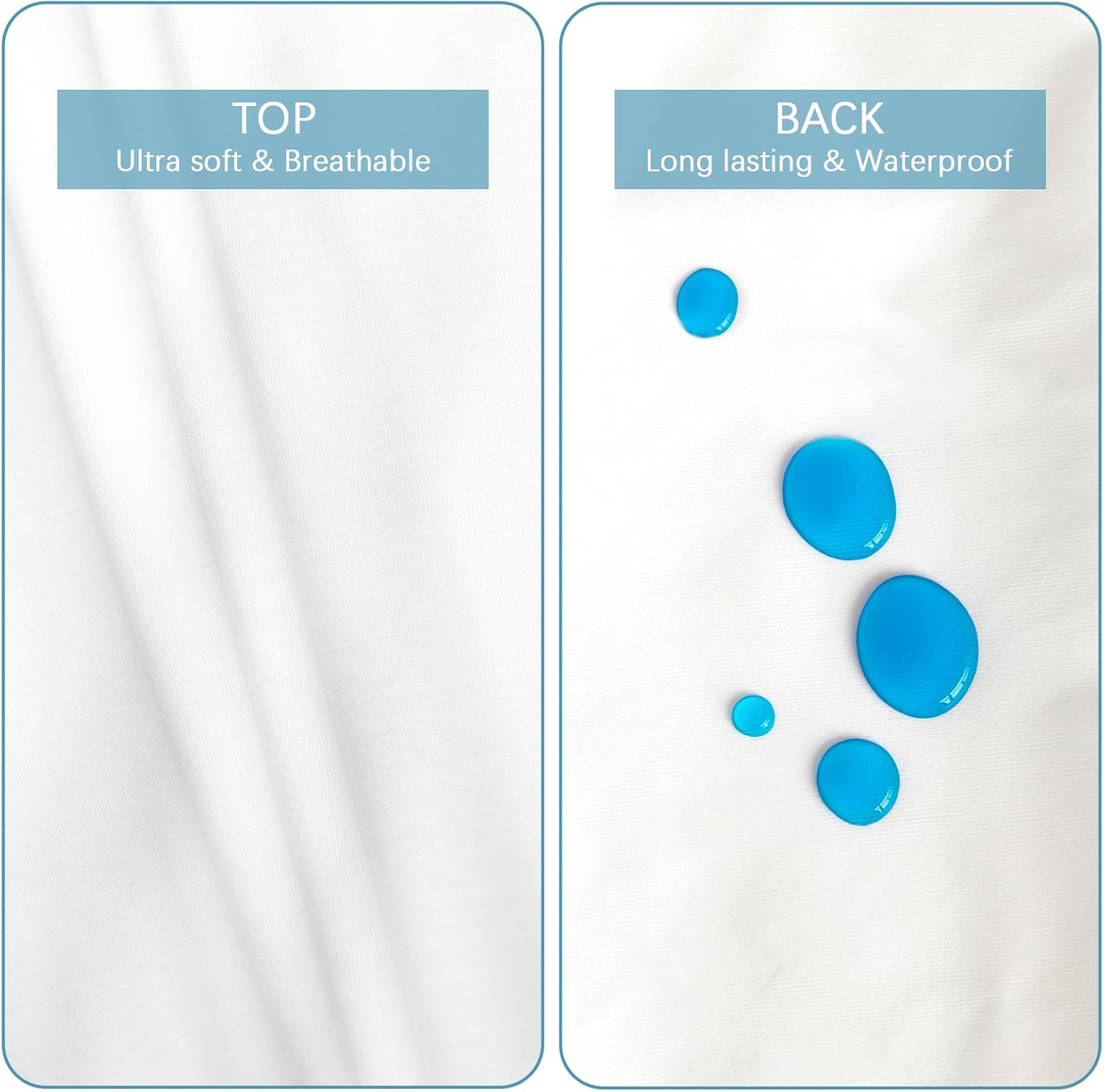 Bilobanbabybedding Body Pillow Protector Waterproof 2 Pack Body Pillow Cover with Zipper 21"x 55" Body Pillow Case White Pillowcase Encasem…