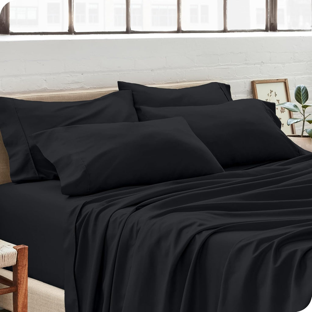 BareHome Bare Home 4 Pillowcases - 1800 Ultra-Soft Collection - Bulk Pack - Double Brushed - Hypoallergenic - Wrinkle Resistant - easy…