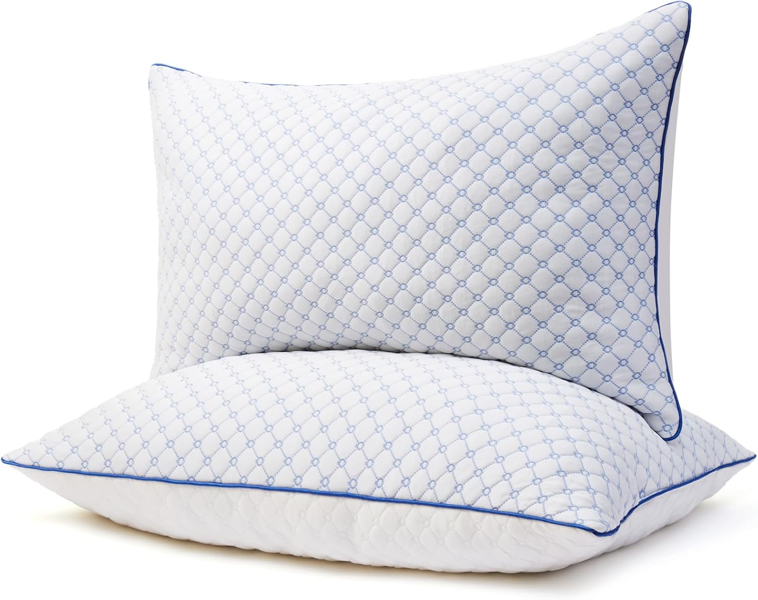 Yagamo Bed Pillows Standard Size Set of 2 for Sleeping, Soft and Supportive Bed Pillows with Memory Foam Filling for Side and Back S…