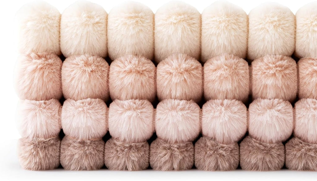 Miulee Faux Fur Plush Decorative Throw Pillow Covers 18x18 Set of 4, Valentine's Day Cute Modern Soft Romantic Fuzzy Striped Cushion Covers…
