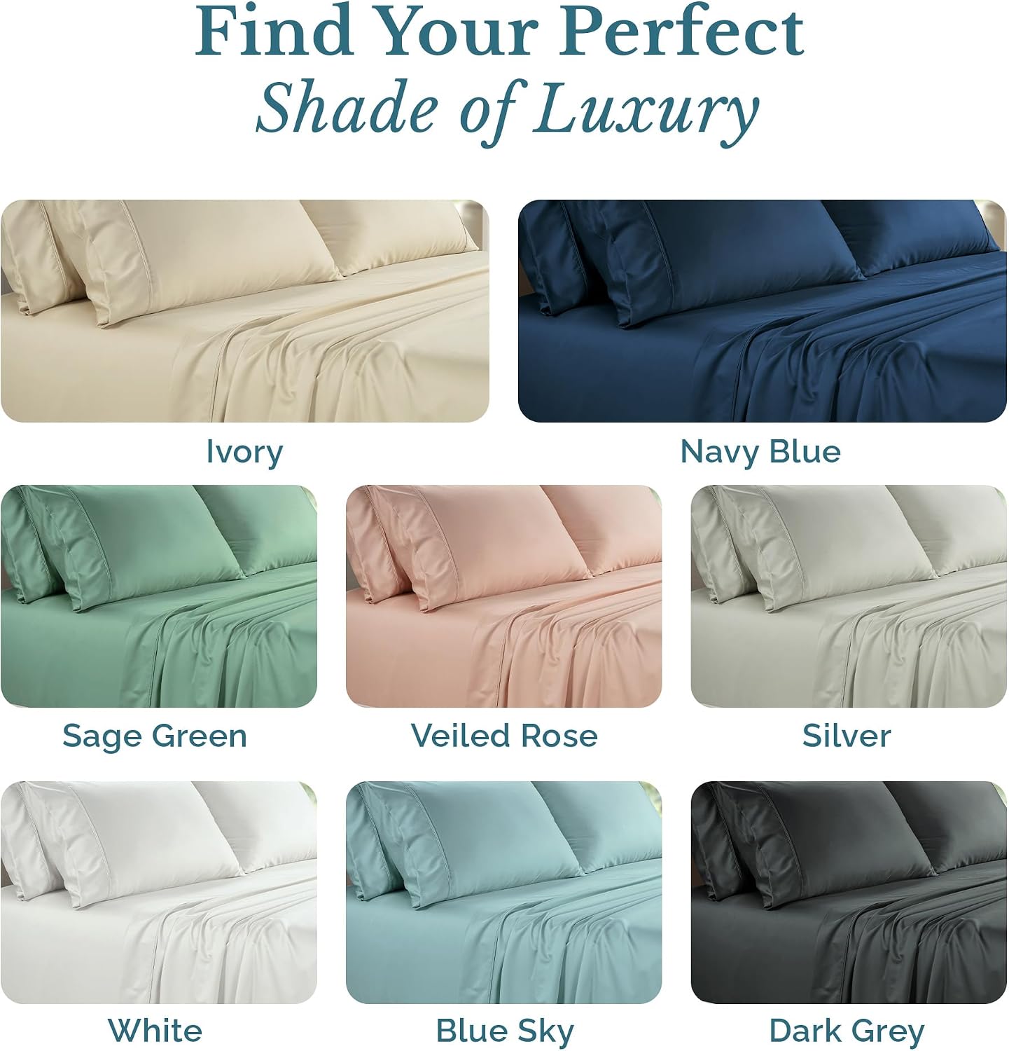 Casa Platino Twin XL Size Sheets, 100% Cotton 4 Piece Set with 500 Thread Count Silky Smooth Sateen Finish, Lightweight and Durable Twin…