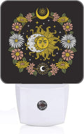 Sun and Moon Flowers Night Light, Plug-in Nightlights Auto Sensor Night Lamp Dusk-to-Dawn Lamp Home Decor for Nursery Children Girls Boys