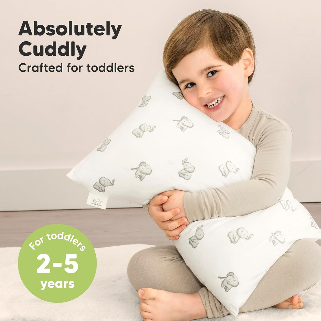 KeaBabies Toddler Pillow with Pillowcase - 13x18 My Little Cuddly Kids Travel Pillows for Sleeping, Nap, Viscose from Bamboo Nursery…