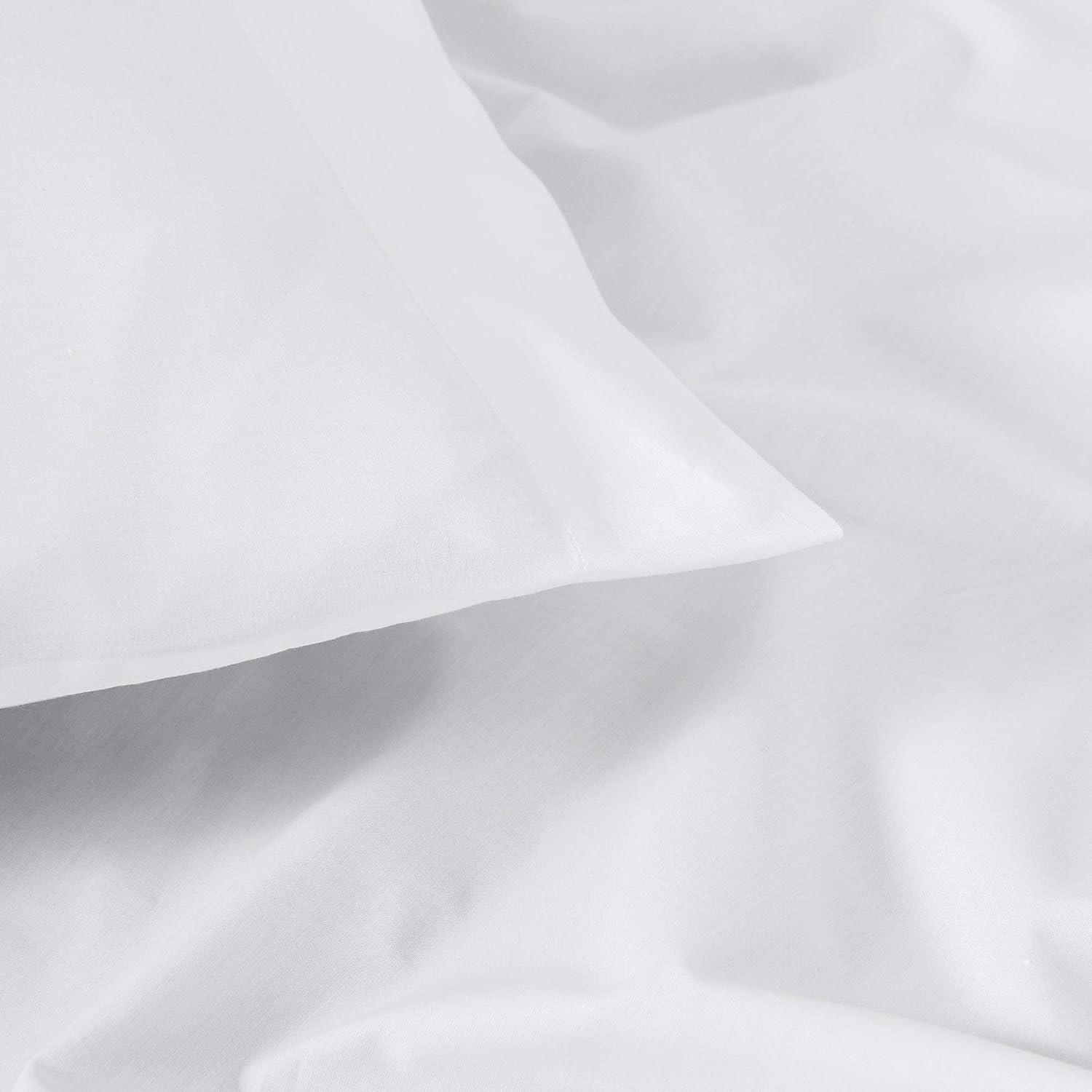 H by Frette Percale H Bed Bundle (California King) - Luxury All-White Bedding Bundle/Includes Pillowcases, Top Sheet, Fitted Sheet, Duvet…