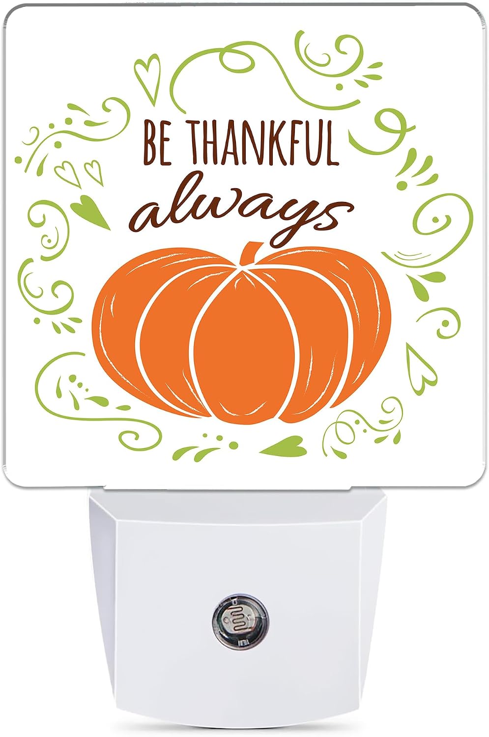 Thanksgiving Pumpkin Dusk to Dawn Night Light, Auto Sensor Lamp Home Indoor Stairway Kitchen Corridor, Night Lights Plug into Wall Decor…