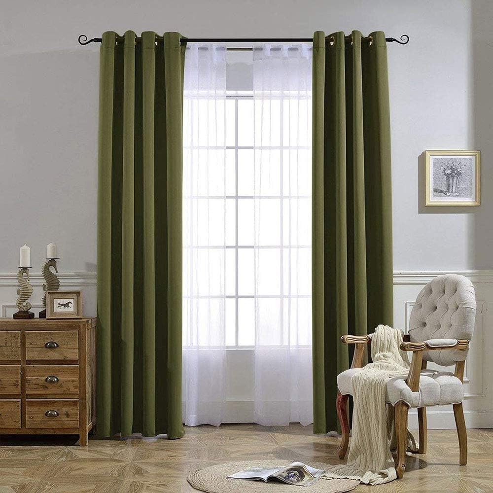 Nicetown Blackout Curtains for Living Room - Functional Blackout Curtains/Panels for Bedroom, Window Decoration, Privacy Assured (Set of 2,…