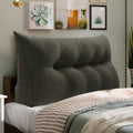 WOWMAX 80% Cotton & 20% Linen Blend Headboard Pillow – Full Size Reading Wedge Backrest for Bed, Handmade Firm Support Bolster Cushion…
