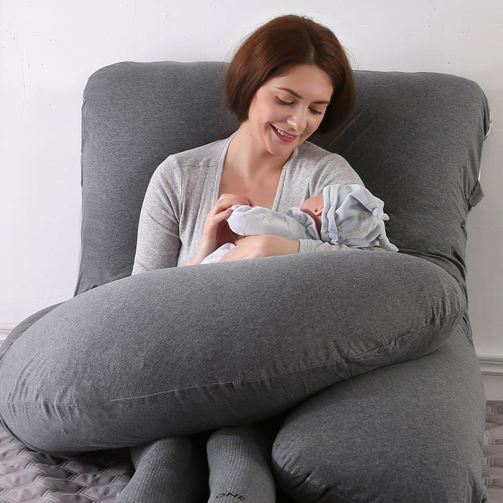 Battop Pregnancy Pillow for Sleeping, Full Body Pillow for Pregnancy Women with Removable Cover, 57 Inch Maternity Pillow, Support for Back…