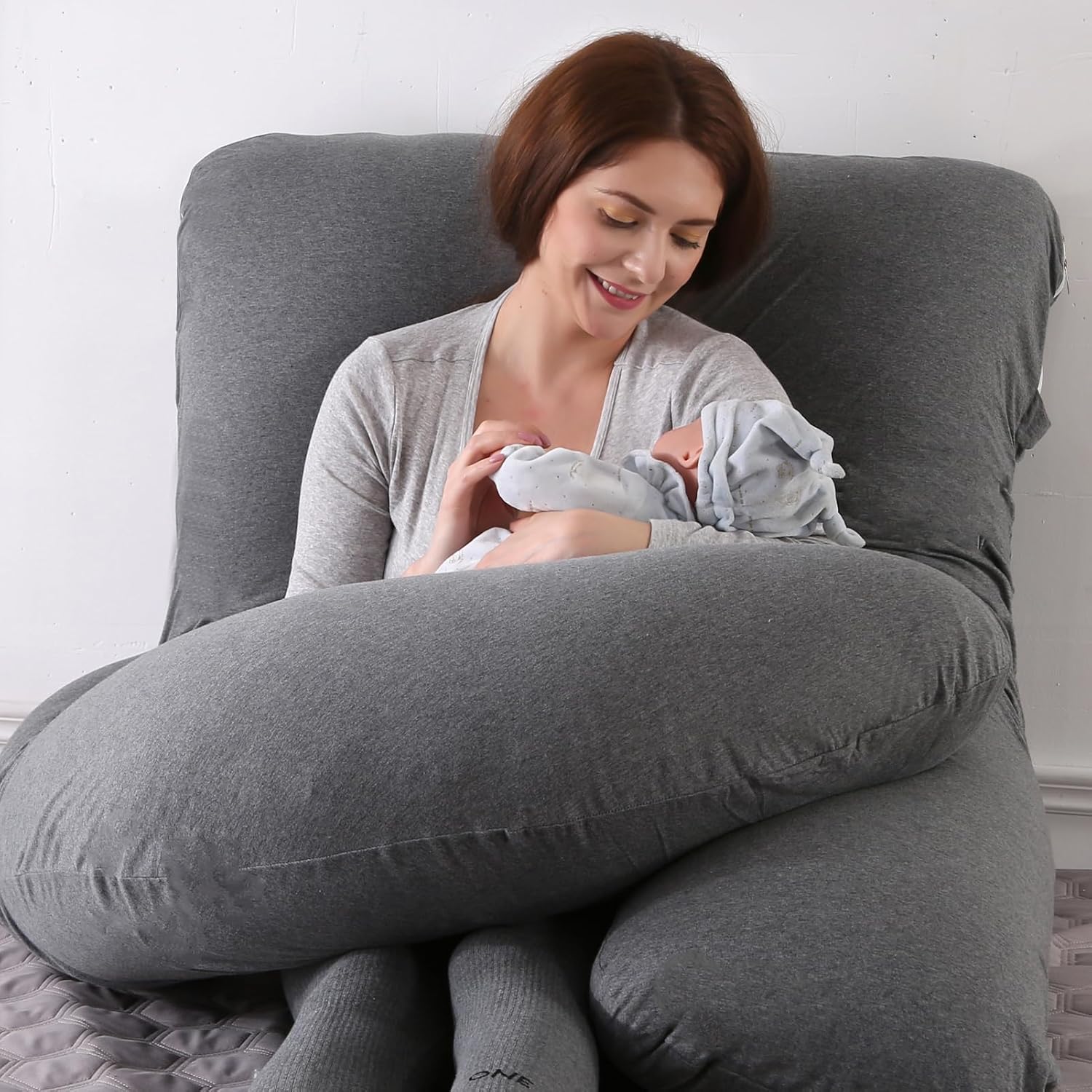 Battop Pregnancy Pillow for Sleeping, Full Body Pillow for Pregnancy Women with Removable Cover, 57 Inch Maternity Pillow, Support for Back…