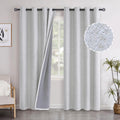 YoungsTex Linen Blackout Curtains 84 Inches Long for Living Room 2 Panels, Grommet Textured Room Darkening Drapes Thermal Insulated for Bed…