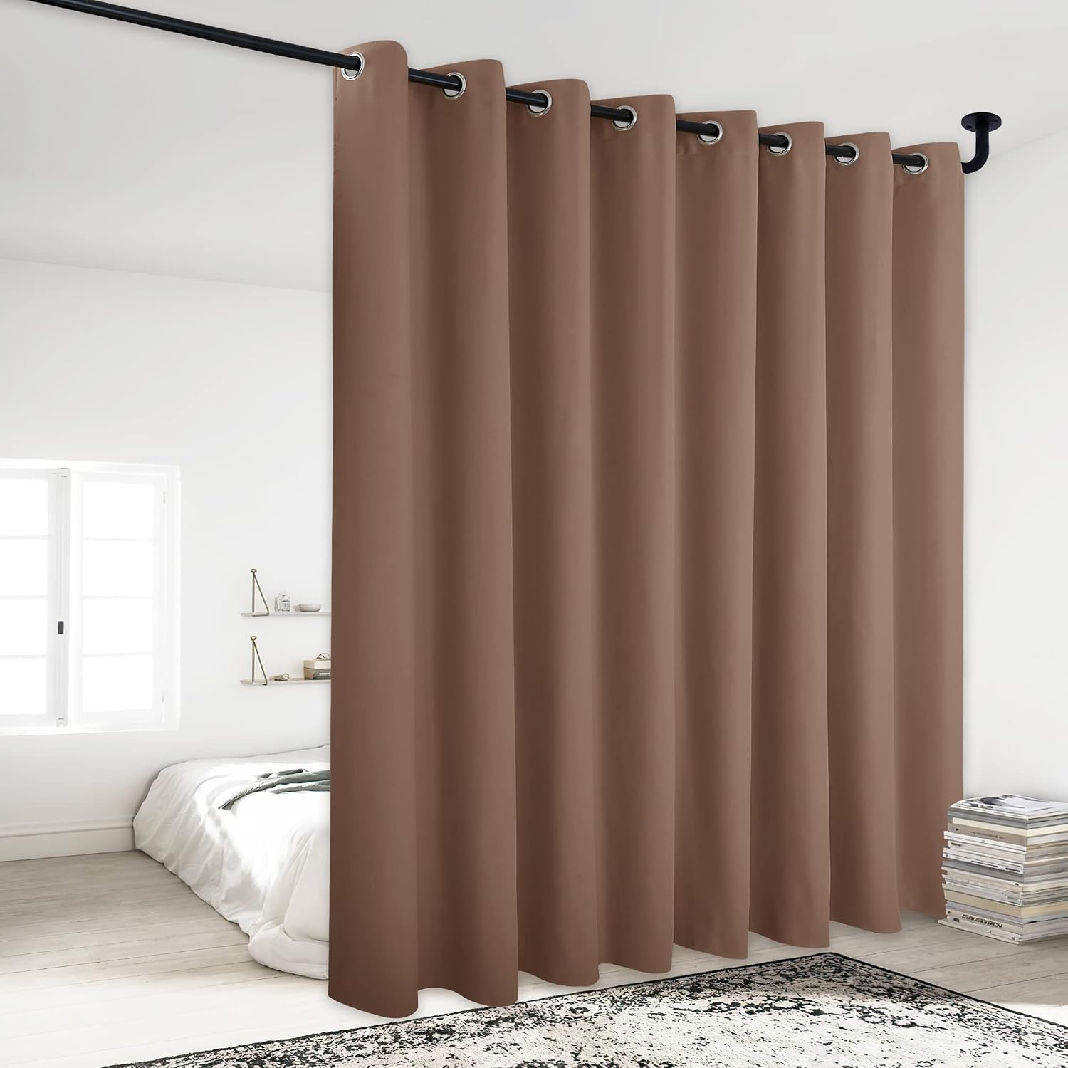 NICETOWN Wall Dividers for Rooms, Sound Barrier Room Divider Curtain Screen Partition, Function Thermal Blackout Patio Door Panel…