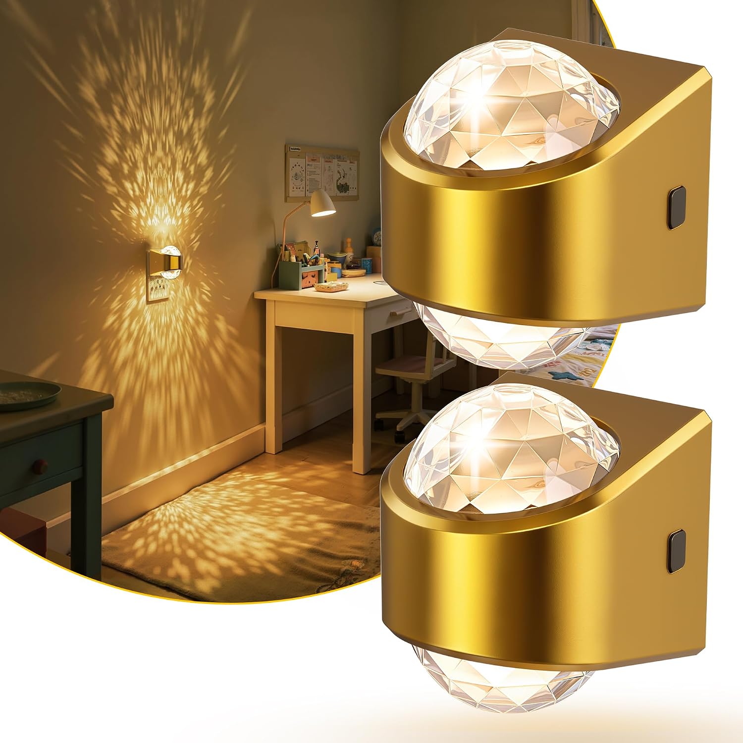 L LOHAS LED Projector Night Light,[2-Pack] Night Lights Plug into Wall, Dusk to Dawn Sensor,3000K Soft White, Brightness…