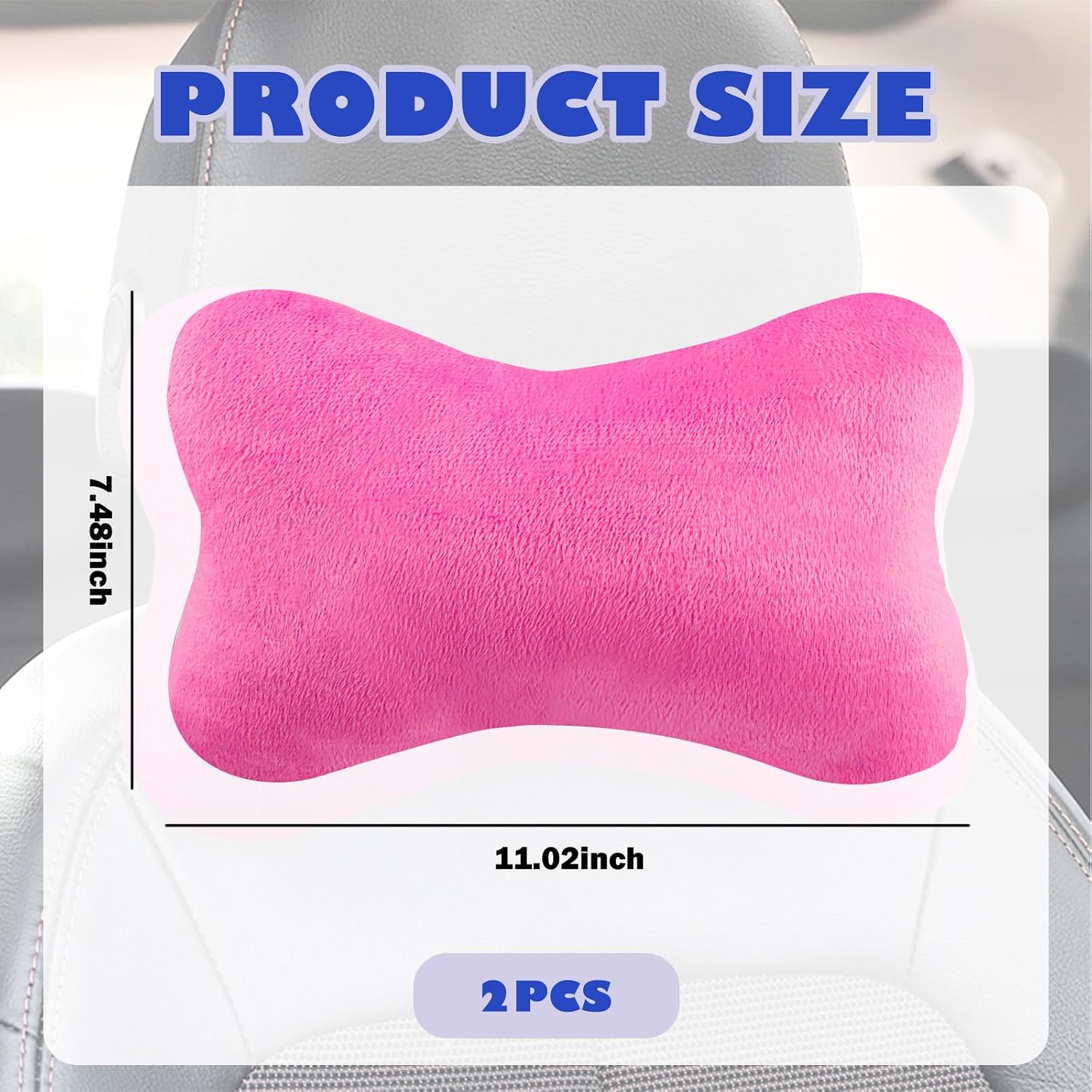 2PCS Car Headrest Pillow, Soft & Comfortable Car Neck Pillow for Driving Fatigue Relieve, All-Season Universal Cars Head Rest Pillows…